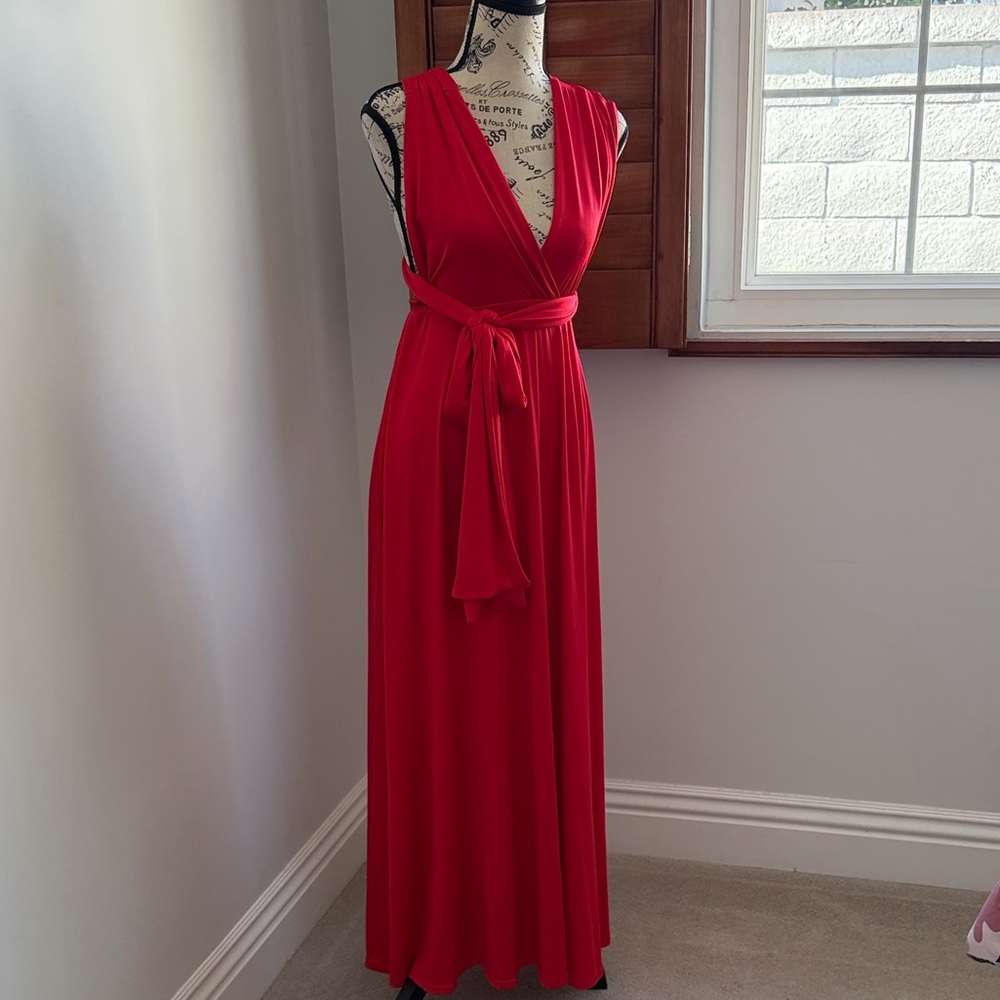 Convertible Red Maxi Dress